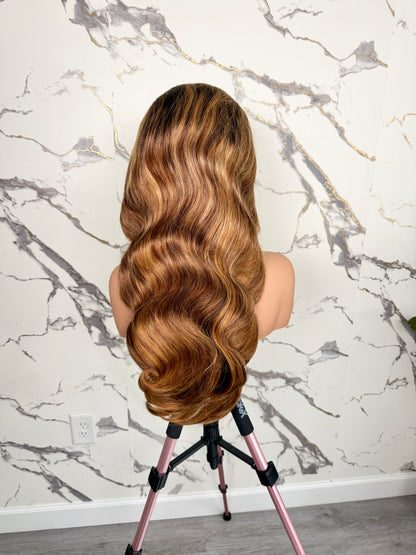 Raw Vietnamese SD Straight Bodywave Honey Blonde Luxury HD Frontal WIG