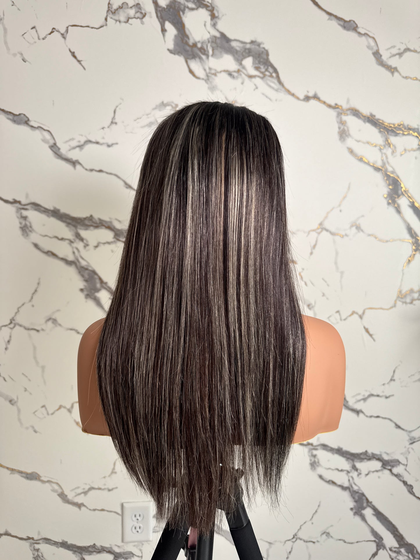 Raw Vietnamese SD Straight Black Pepper Luxury HD Frontal WIG