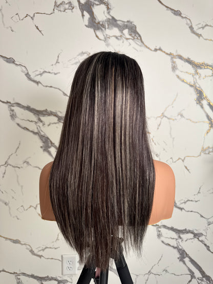 Raw Vietnamese SD Straight Black Pepper Luxury HD Frontal WIG