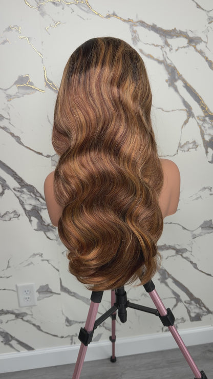 Raw Vietnamese SD Straight Bodywave Honey Blonde Luxury HD Frontal WIG